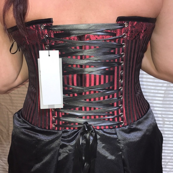 Victorian Renaissance Gothic Corset Bustier Dress - Picture 6 of 12